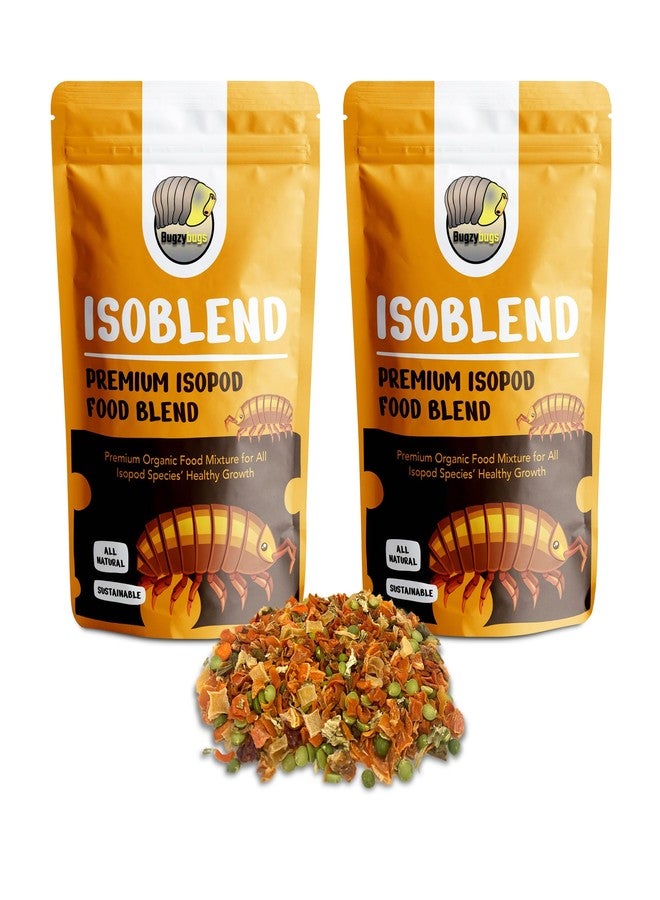 Bugzy Bugs Isoblend Premium Isopod Food Set of 2 All-Natural Dry Vegetable Feed Mix for Isopods, Reptiles, Small Insects, and Invertebrates - Image 1